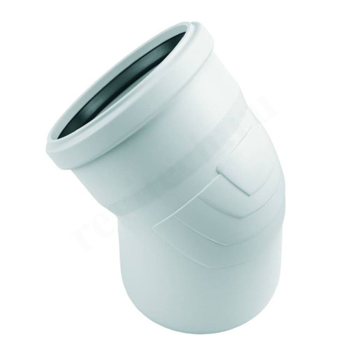 Отвод 87° 50-50, Rehau RAUPIANO Plus, раструб-труба, белый