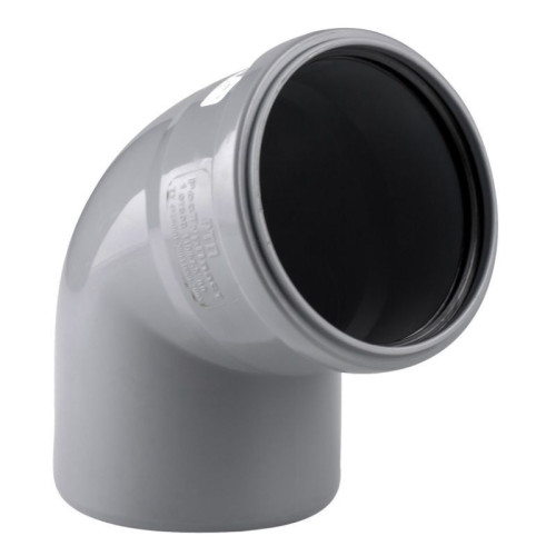Отвод 67° 110-110, RTP, раструб-труба, серый