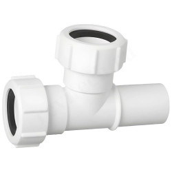 Тройник 40-40-40, McAlpine, обжим-труба, белый