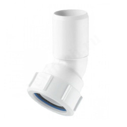 Отвод для сифона 135° 40-40, McAlpine, обжим-труба, белый