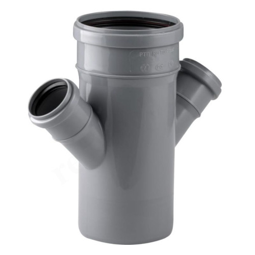 Крестовина 67° 110-50-50-110, RTP, раструб-труба, серый, одноплоскостная