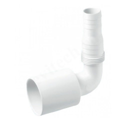 Отвод 90° 32-20, McAlpine, труба-штуцер, белый