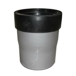 Отвод для унитаза 110, Sinikon, раструб-труба, серый