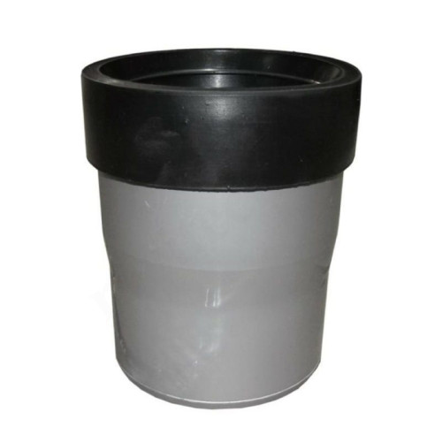 Отвод для унитаза 110, Sinikon, раструб-труба, серый