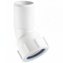 Отвод для сифона 135° 32-32, McAlpine, обжим-труба, белый