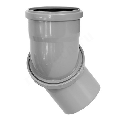 Отвод 0°- 87° 110-110, RTP, раструб-труба, серый