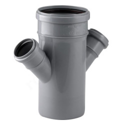 Крестовина 67° 110-50-50-110, RTP, раструб-труба, серый, одноплоскостная