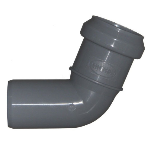 Отвод 45° 40-40, Sinikon Стандарт, раструб-труба, серый