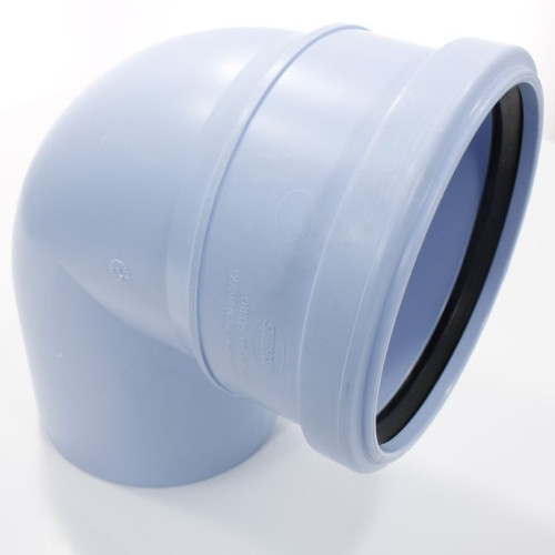 Отвод 87 110-110, Sinikon Rain Flow, раструб-труба, голубой