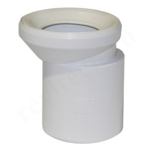 Отвод для унитаза 110, Sinikon, раструб-труба, белый