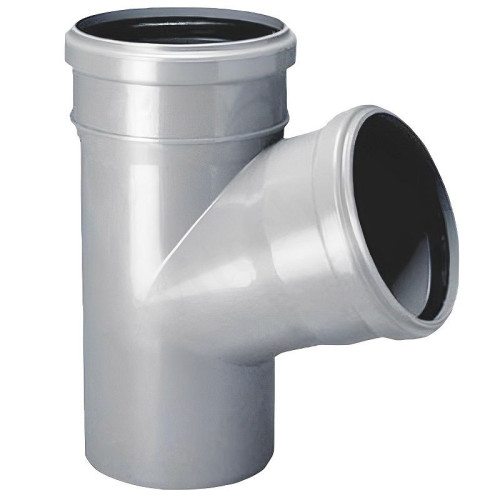 Тройник 67° 40-40-40, RTP, раструб-труба, серый
