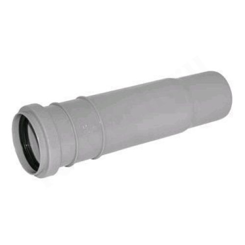 Патрубок компенсационный 50-50, Sinikon Стандарт, раструб-труба, серый, утроенный