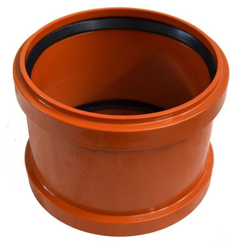 Муфта ремонтная 110-110, Sinikon Универсал, раструб-раструб, оранжевый