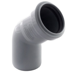 Отвод 45° 32-32, RTP, раструб-труба, серый