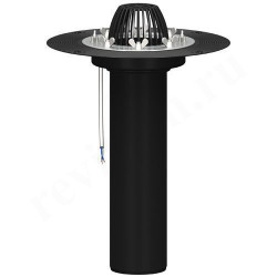 Воронка 110, Sinikon Rain Flow, раструб-труба, сталь нержавеющая, черный