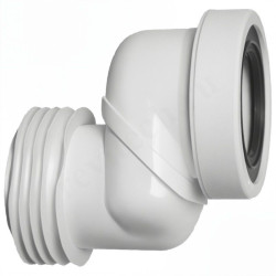 Отвод для унитаза 90-110, McAlpine, обжим-труба, белый