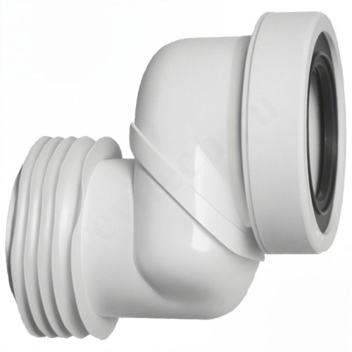 Отвод для унитаза 90-110, McAlpine, обжим-труба, белый
