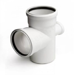 Крестовина 87° 110-110-110-50, Sinikon COMFORT PLUS, раструб-труба, белый, одноплоскостная