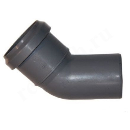 Отвод 30 40-40, Sinikon Стандарт, раструб-труба, серый