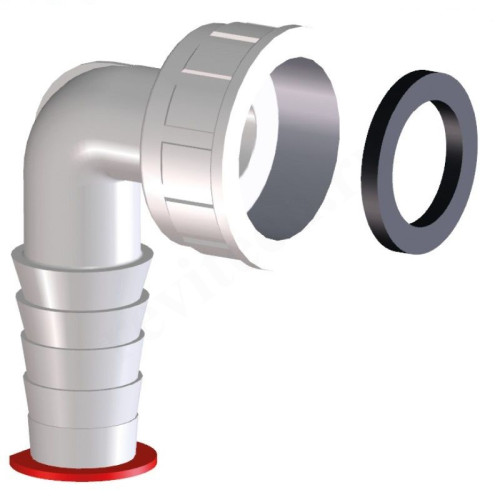 Штуцер 90° 1"-3/4", HL, штуцер-резьба, вн., полипропилен