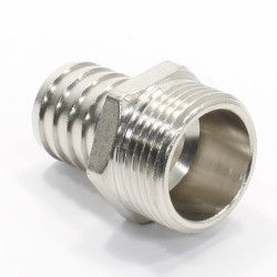 Переходник 25-1", General Fittings 2600 D9, штуцер-резьба, нар., латунь (никель)