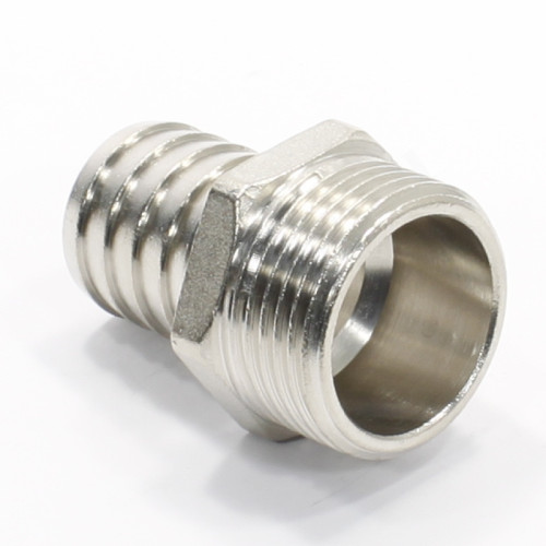 Переходник 25-1", General Fittings 2600 D9, штуцер-резьба, нар., латунь (никель)