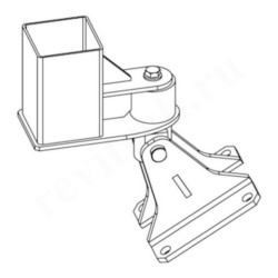Нижний фиксатор в сборе 1.4301/304, стойка 80x80мм, Grundfos