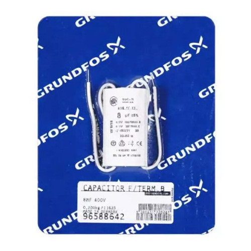 Пусковой конденсатор, CAPACITOR F/TERM.BOX  8MF 400V, Grundfos
