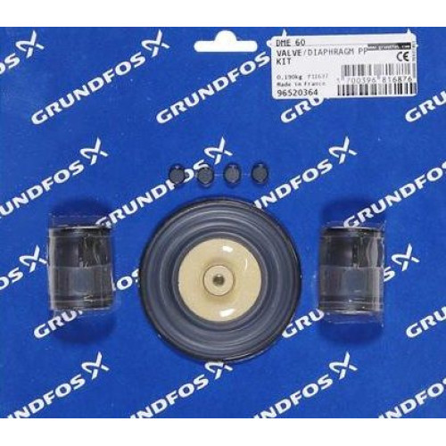 Комплект клапана и диафрагм Kit, valve/diaphragm DME 60 PP/E/C, Grundfos