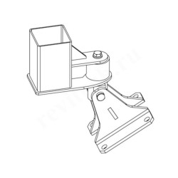 Нижний фиксатор в сборе 1.4404/316 L, стойка 60x60мм, Grundfos