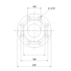 Фланец ответный приварной DN 100 PN 40 для насосов CRN 64, 90