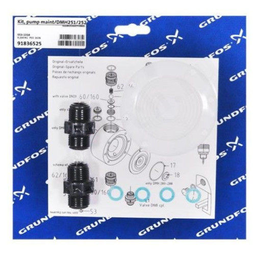 Комплект запчастей из двух клапанов и мембраны Kit, pump maint/DMH251/252/PVC/E/SS