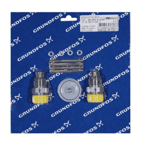 Комплект клапана и диафрагмы, Kit, valve/diaph. SD-S-SS/T/SS-1, Grundfos