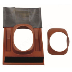 Универсальна черепица наклонной крыши, красная, 25° - 50°